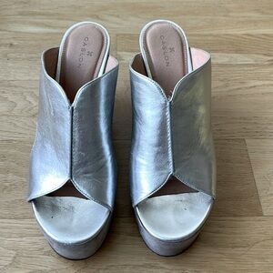 Caslon women’s platform sandals. Silver. Size 8.5. Barely worn.